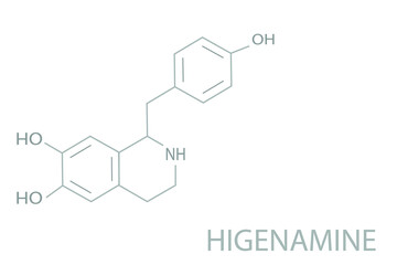 Higenamine molecular skeletal chemical formula.
