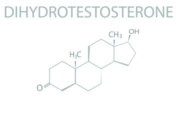 Dihydrotestosterone molecular skeletal chemical formula.