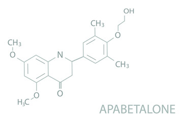 Apabetalone molecular skeletal chemical formula.
