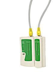 network lan cable tester isolated on the white background. 