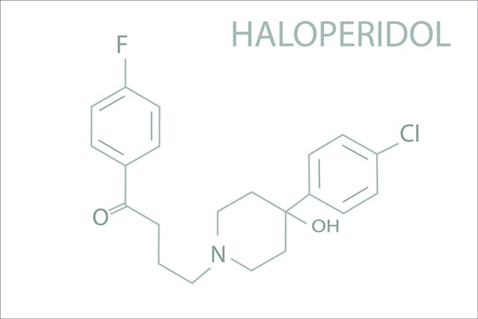 Haloperidol Molecular Skeletal Chemical Formula.