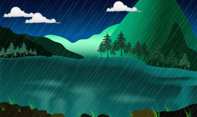 lake in the mountains