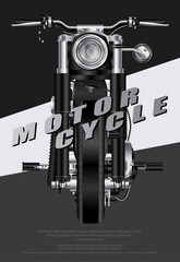 Motorcycle Poster Design Template Vector Illustration