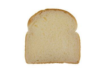 a slice of white bread on a white background