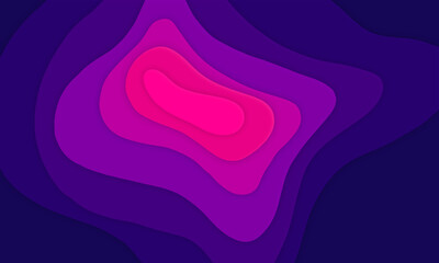 abstract papercut background in purple gradation. an illustration with layered wavy shapes. a cutout background style for posters, flyers, covers, etc.