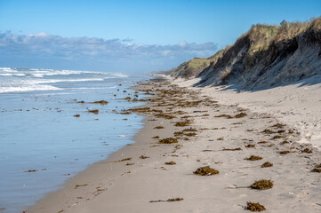 Endlose Str&auml;nde an der Nordseek&uuml;ste, hier am Billriff der Insel Juist im Nationalpark Wattenmeer