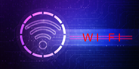 2d illustration WiFi symbol sign
