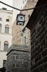 Fototapeta na wymiar Antique lantern over the street.