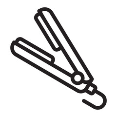 hair straightener line icon