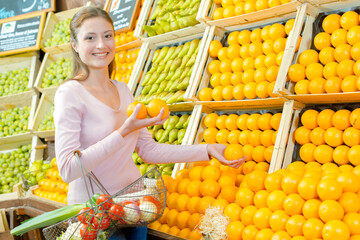 a customer at grocery store