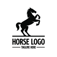 Horse Logo Design Template Inspiration, Vector Illustration.