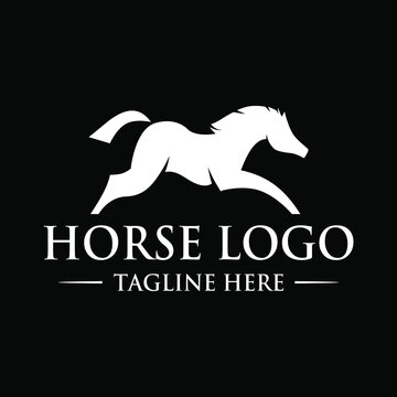 Horse Logo Design Template Inspiration, Vector Illustration.