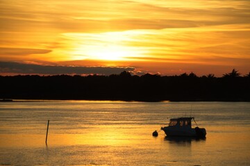 sunset over the sea