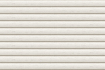 White plastic, metal or wooden seamless siding texture. Pattern of building cladding. Abstract vector pattern with texture. Horizontal wall decor for warehouse facade. Vinyl floor backhround
