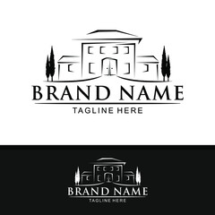 Luxury Real Estate Logo Design Template Inspiration, Vector Illustration.
