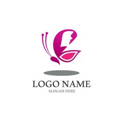 Fototapeta premium Butterfly logo icon vector design