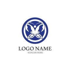 Butterfly logo icon vector design