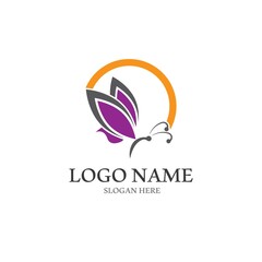 Obraz premium Butterfly logo icon vector design