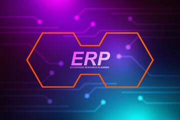 2D illustration Enterprise Resource Planning ERP corporate company management
