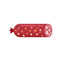 Sausage frankfurter icon flat isolated vector