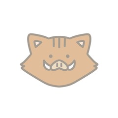 イノシシ　イラスト　かわいい