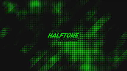 Abstract vector torn green halftone background. Scrathed dotted texture element.