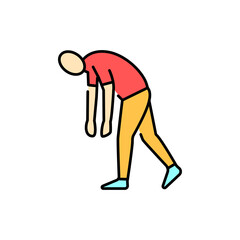 Fatigue color line icon. Human diseases.