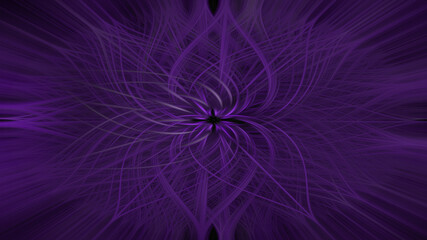 abstract neon flower. bright rays background. psychedelic background