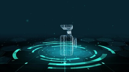 HUD The futuristic 3D sci-fi Drone Camera - Powered by Adobe