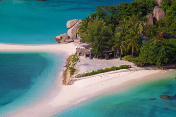 Beach and Koh Nangyuan island on bird eye view, Surat Thani in Thailand
