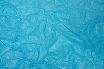 Blue package with wrinkles texture background