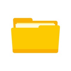 Notary folder icon flat isolated vector