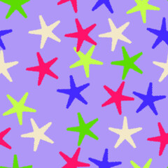Obraz premium Abstract Serrated Stylish Trendy Stars Seamless Pattern Vector Design Perfect for Allover Fabric Print or Wrapping Paper
