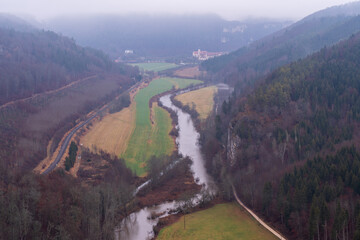 oberes Donau Bergland im Winter