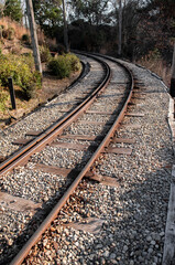 Obraz premium 電車の線路