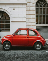 Fototapeta na wymiar old red car