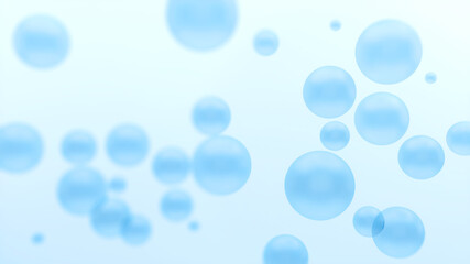 soap bubbles on a blue background,3d rendering