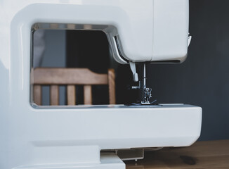 Sewing machine on a table
