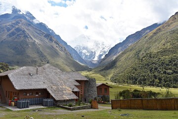 Salkantay Lodge on the trekking route to Machu Picchu, Peru. 