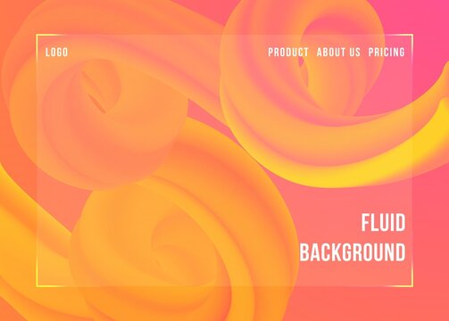 Modern fluid background , banner, landing page , web UI ,web header design