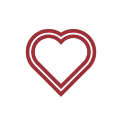 heart shape flag of latvia. vector illustration isolated on white background