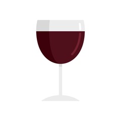 French wine glass icon flat isolated vector