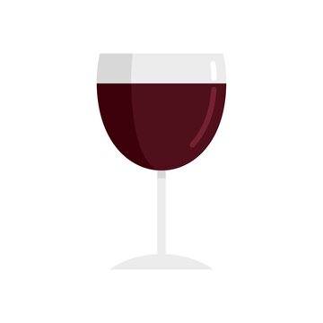 French wine glass icon flat isolated vector