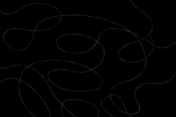 Abstract silver thread, grey and black background illustration
