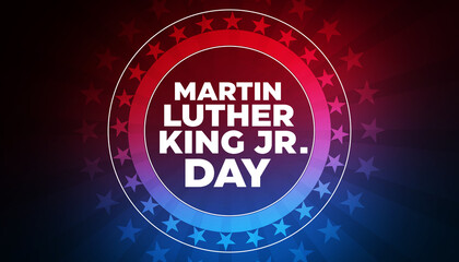 Martin Luther King Jr. Day Celebration Concept Abstract Background with Stars and United States Flag colors
