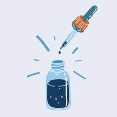 Vector illustration of cosmetic serum