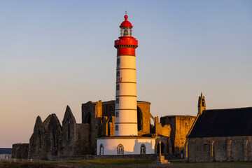 Saint-Mathieu Lighthouse, Pointe Saint-Mathieu in Plougonvelin, Finistere, France