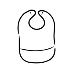 Baby bib vector sketch icon isolated on background. Hand drawn Baby bib icon. Baby bib sketch icon for infographic, website or app.