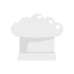 Cook hat icon flat isolated vector