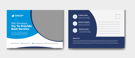 corporate business modern postcard design template